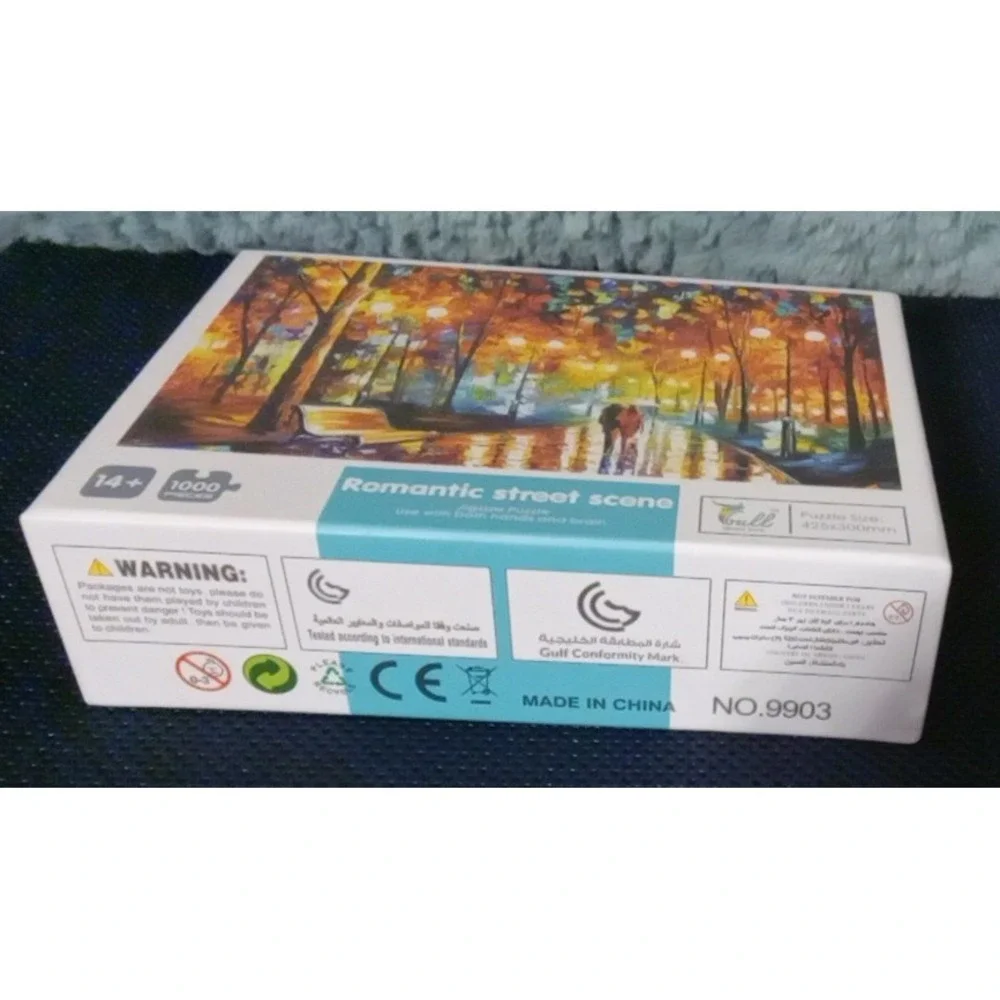 Romantic Street Scene Jigsaw Puzzle 1000 Piece 425x30mm Vibrant For Ages 14+
